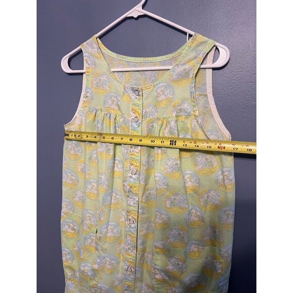 Vintage Montgomery Ward Tank House Dress/Mumu With Snap Buttons & Pockets Size S - Picture 5 of 12
